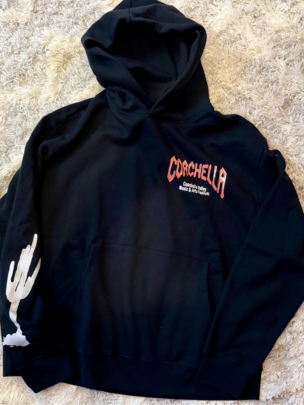 NEW XL UNISEX Coachella Black Graphic Hoodie - Picture 3 of 7